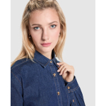 Dames spijkerblouse van katoen 210 g/m² Roly Direct Lujan kleur jeans blauw detailweergave 2