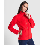 Dames fleecejack met ritssluiting 300 g/m2 Roly Direct kleur rood detailweergave 1