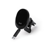 Draadloze autolader met oprolbare Type C-kabel 15W kleur zwart eerste gebruiksweergave