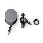 Draadloze autolader met oprolbare Type C-kabel 15W kleur zwart detailweergave 1