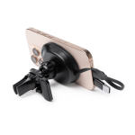 Draadloze autolader met oprolbare Type C-kabel 15W kleur zwart detailweergave 2