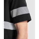 Unisex polo met korte mouwen en hoge zichtbaarheid 220 g/m2 kleur zwart detailweergave 4