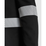 Unisex polo met lange mouwen met hoge zichtbaarheid 220 g/m² kleur zwart detailweergave 4