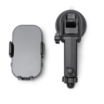 Verstelbare autohouder voor smartphone met draadloze oplader kleur zwart detailweergave 1