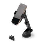 Verstelbare autohouder voor smartphone met draadloze oplader kleur zwart detailweergave 2