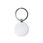 Draaibare metalen sleutelhanger met matte afwerking kleur grijs tweede weergave