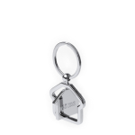 Draaiende metalen sleutelhanger in huisvorm met markeerzone hoofdweergave