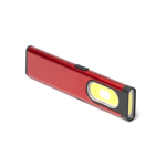 Ultraplatte dubbele zaklamp met magneet en clip, 3 standen kleur rood eerste gebruiksweergave
