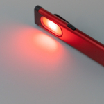 Ultraplatte dubbele zaklamp met magneet en clip, 3 standen kleur rood detailweergave 6