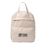 Opvouwbare rugzak van polyester en katoen met dubbele rits hoofdweergave