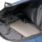 Waterafstotende rugzak van recycled plastic voor 15'' laptop kleur marineblauw detailweergave 2