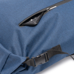 Waterafstotende rugzak van recycled plastic voor 15'' laptop kleur marineblauw detailweergave 3