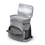 Koelrugzak van recycled plastic met isotherme binnenkant 22L kleur lichtgrijs detailweergave 1