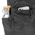 Ecologische waterafstotende rugzak met vakken en rits 9'' kleur zwart detailweergave 1