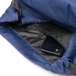 Verstelbare trekkoordrugzak van polyester met schoenenvak kleur koningsblauw detailweergave 2