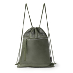 Rugzak met verstelbare koorden, vak en reflecterende band kleur donkergroen tweede weergave