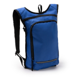 RPET-rugzak met reflecterende band en dubbele ritsen kleur marineblauw eerste gebruiksweergave