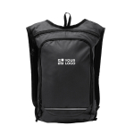 RPET-rugzak met reflecterende band en dubbele ritsen hoofdweergave