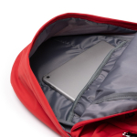 Rugzak van gerecycled nylon met vakken, ideaal voor pc 15” kleur rood detailweergave 1