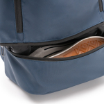 Rugzak van synthetisch leer met antidiefstalvak 9'' kleur marineblauw detailweergave 3