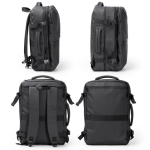 Rugzak met vacuümcompressie en elektrische pomp 30W kleur zwart detailweergave 2