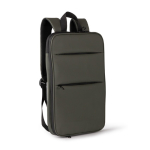 Laptoprugzak van synthetisch leer met dubbel compartiment 15'' kleur donkergroen eerste gebruiksweergave