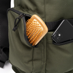 Eco-reisrugzak met opening aan de bovenkant en voorvak 12'' kleur donkergroen detailweergave 1