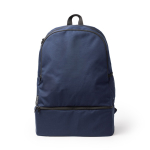 Ecologische sportrugzak met stevige schoenenvak en voorvak kleur marineblauw tweede weergave