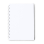 A5-notitieblok met ringband van plastic met ruitjespapier kleur wit tweede weergave