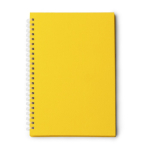 A5-notitieblok met ringband van plastic met ruitjespapier kleur geel tweede weergave