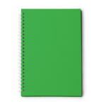 A5-notitieblok met ringband van plastic met ruitjespapier kleur groen tweede weergave