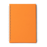 A5-notitieblok met ringband van plastic met ruitjespapier kleur oranje tweede weergave