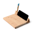 A5-notitieblok met telefoonstandaard en muismat, blanco vellen kleur naturel detailweergave 1