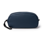 Toilettas van synthetisch leer met compartimenten en rits kleur marineblauw tweede weergave