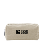 Toilettas van ribfluweel met ritssluiting en binnenvoering hoofdweergave