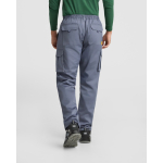 Unisex polyester broek met veel zakken 140 g/m² Roly Direct Warmor kleur taupe grijs detailweergave 3