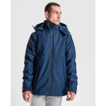 Gewatteerde sportieve thermoparka met reflectiedetails Roly Emin kleur marineblauw detailweergave 1
