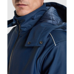 Gewatteerde sportieve thermoparka met reflectiedetails Roly Emin kleur marineblauw detailweergave 4