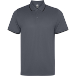 Technische polo met korte mouwen en rib 200 g/m2 Roly Direct Sian kleur zwart eerste gebruiksweergave