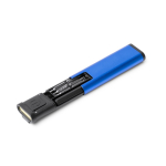 Ultraplatte aluminium multitool met zaklamp van 70 lumen kleur rood eerste gebruiksweergave