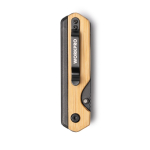Compact multitool met metalen clip en bamboe behuizing tweede weergave
