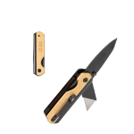 Compact multitool met metalen clip en bamboe behuizing hoofdweergave