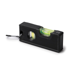 Waterpas van gerecycled aluminium met magnetische basis kleur zwart eerste gebruiksweergave