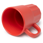 Keramische mok met matte afwerking 450 ml kleur rood detailweergave 1