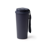 Thermosbeker van roestvrij staal met lekvrije deksel 500ml kleur marineblauw tweede weergave