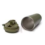 Thermosbeker van roestvrij staal met lekvrije deksel 500ml kleur donkergroen detailweergave 2