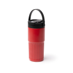 Thermosbeker van roestvrij staal met rietje en doseerdop 600 ml kleur wit eerste gebruiksweergave