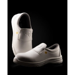 Werkschoenen van microvezel met elastische sluiting Roly Salt kleur wit detailweergave 2