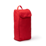 Ecologische schoentas met ademend gaas en gewatteerde bodem kleur rood eerste gebruiksweergave