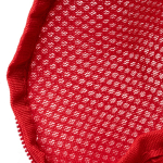 Ecologische schoentas met ademend gaas en gewatteerde bodem kleur rood detailweergave 1